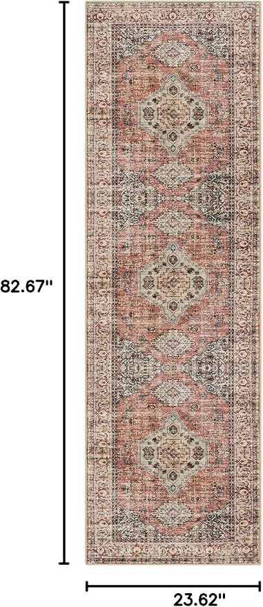 Lahome Oriental Washable Runner Rug Non Slip, 2x7 Rug Runners - Image 2