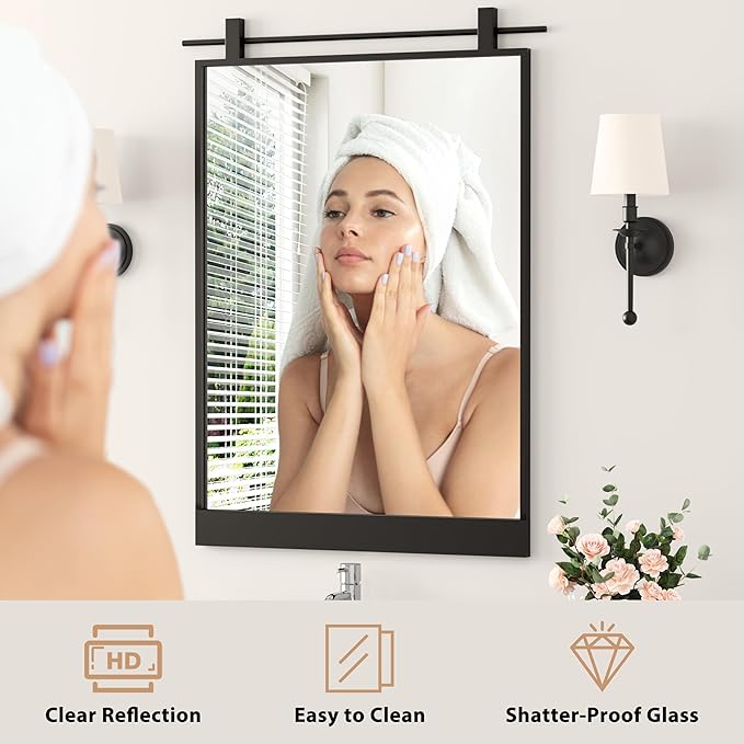 24x36 Inch Rectangle Bathroom Vanity Mirror - Image 4