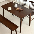 DELAVIN 47.2" Solid Wood Dining Table, Mid Century Modern Wooden Kitchen Table by DELAVIN