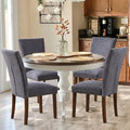 COLAMY Upholstered Parsons Dining Chairs Set of 4, Fabric Dining Room Kitchen by COLAMYINC