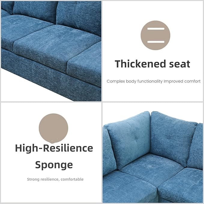 L Shaped Sectional Couches for Living Room, Modern Modular Sectional Sofa - Image 5