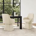 Swivel Dining Chairs Set of 2, Mid Century Modern Chairs Fabric Upholstered by Kislot