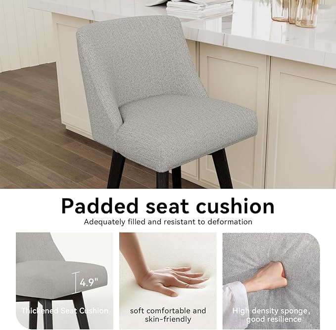 Vipbear Swivel Counter Height Bar Stools Set of 4, 26.8" H Counter Stools - Image 4