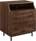 Florence 22 Inch 2 Drawer Open Top Side Table by WalkerEdison