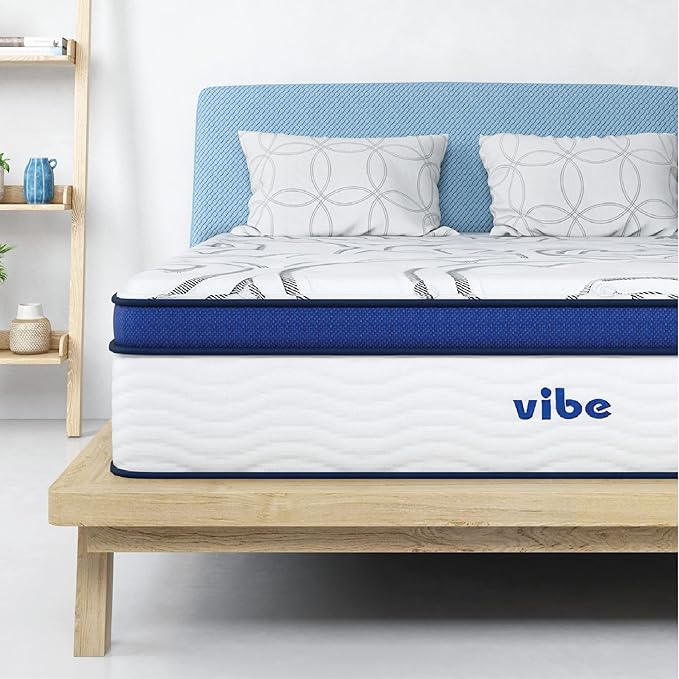 Vibe Quilted Hybrid Mattress, 12-Inch Innerspring and Pillow Top Gel Memory by VIBE