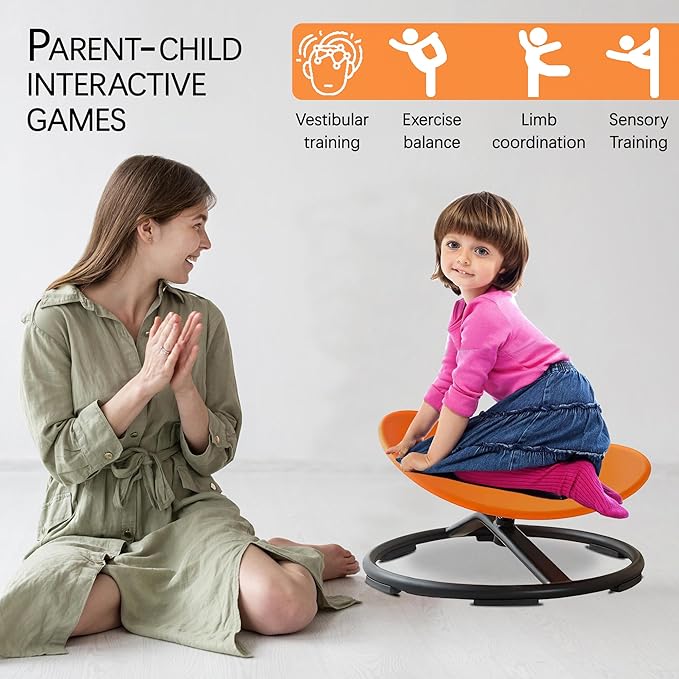 Kids Sensory Spinning Chair, Sit and Spin Toy, Autistic Childs Swivel Chair - Image 4