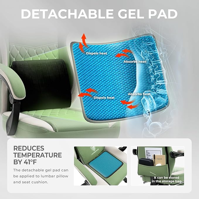 Dowinx Gaming Chair Breathable Fabric Game Chair - Image 5