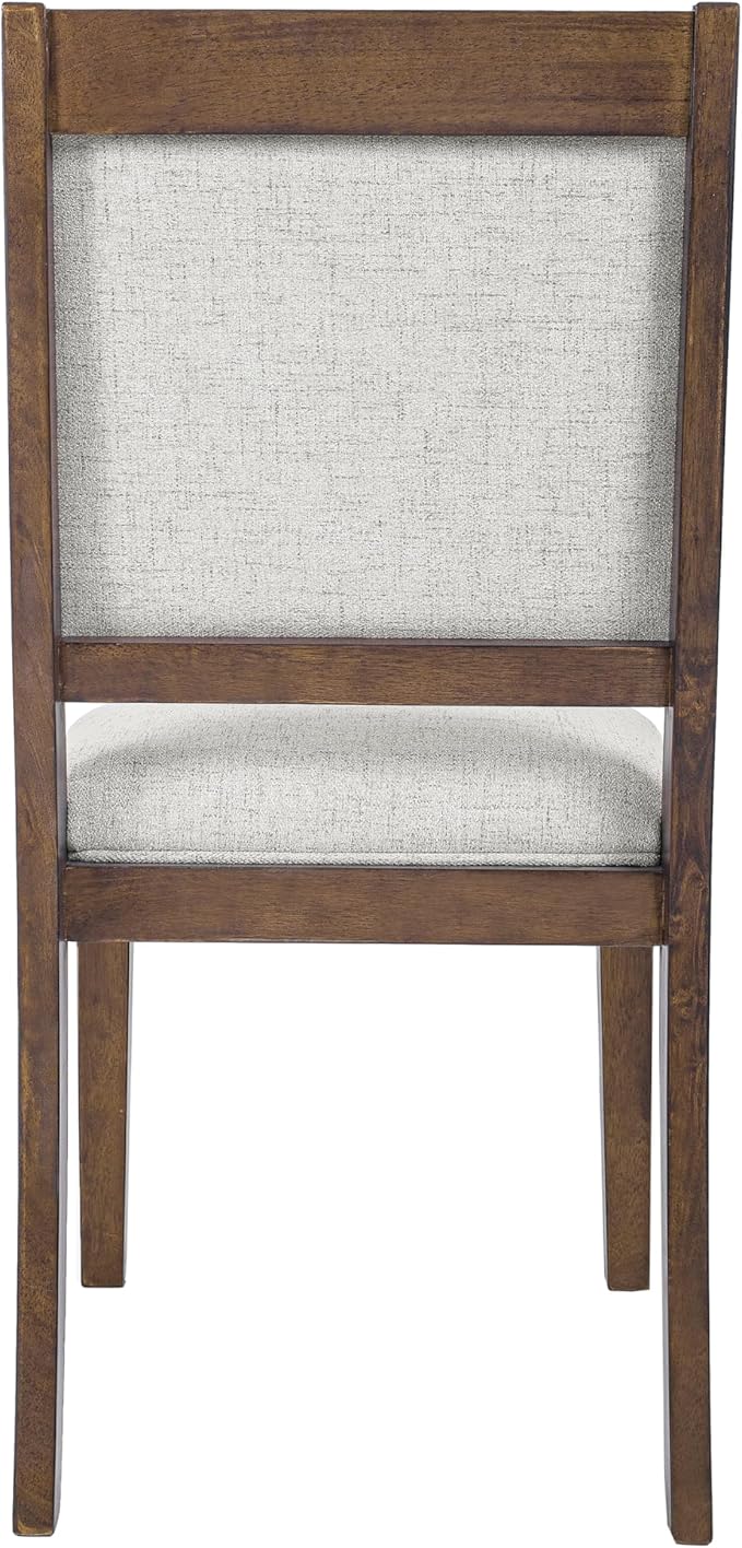 HomePop Open Back Upholstered Wood Frame Dining Chairs -Neutral Textured Solid - Image 6