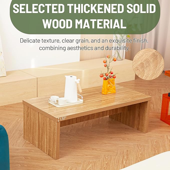 Rectangular Eco Friendly Engineered Wood Coffee Table - Image 3