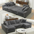 Symmetrical U Shaped Sectional Sofa Convertible Pull Out Sleeper Sofabed by Unknown