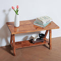 Solid Wood Entryway Bench，Farmhouse Bench by Unknown