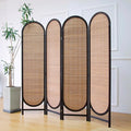 4 Panel Room Divider Screen and Folding Panel Divider in Arch Shape, Double by Furnnylane