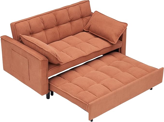 Ball & Cast Convertible Sofa Bed, Loveseat Sleeper Sofa W/Pull-Out Bed - Image 11