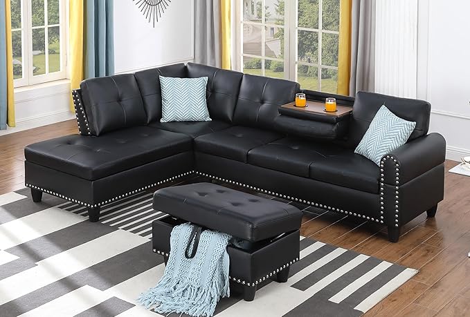 Ball & Cast 98" L Shaped Sectional Couch - Image 5