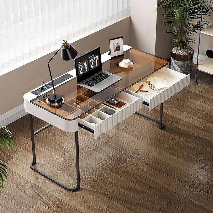 Lartis Office Desk with Drawer - Image 3