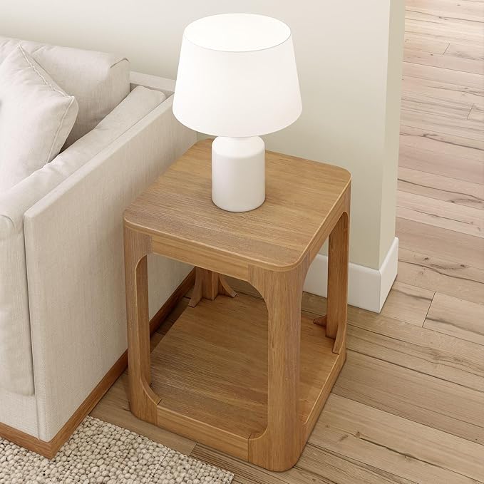 Plank+Beam Modern Rounded Square Side Table - Image 6