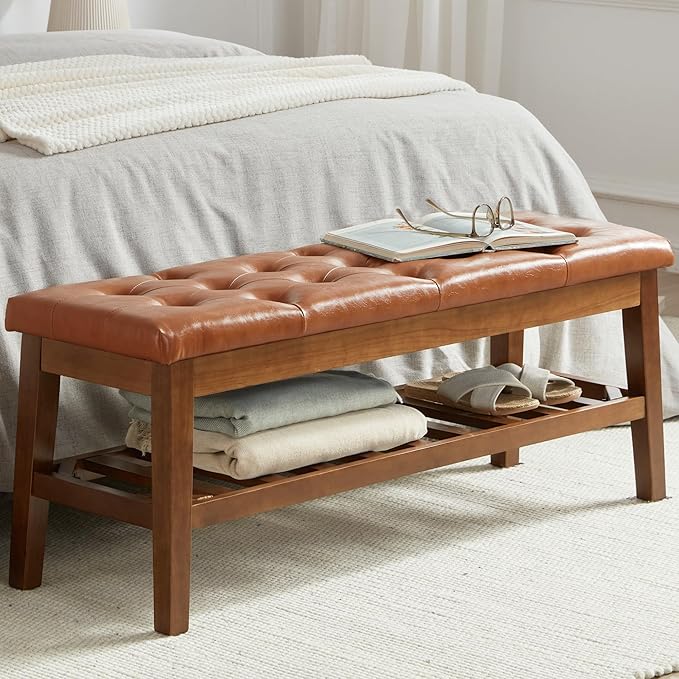 Upholstered Shoe Bench Entryway Bench - Image 3