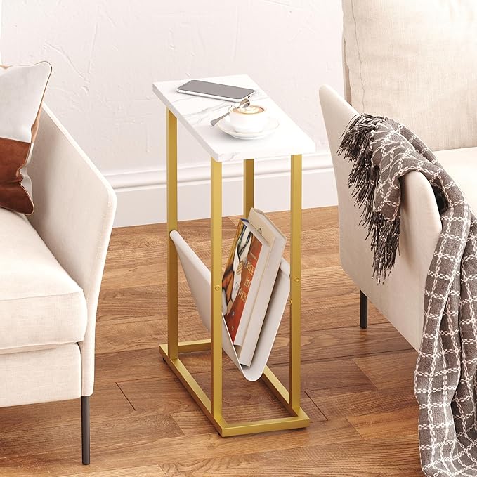 Yusong Narrow Side Table for Small Spaces, Small End Table - Image 5