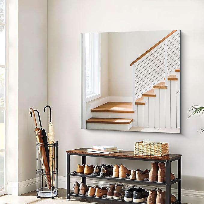 Frameless Mirror, 39x39 inch Square Bathroom Mirrors - Image 6