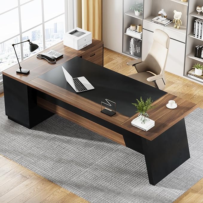 Tribesigns 78" L-Shaped Executive Desk, Large Modern Office Desk - Image 3
