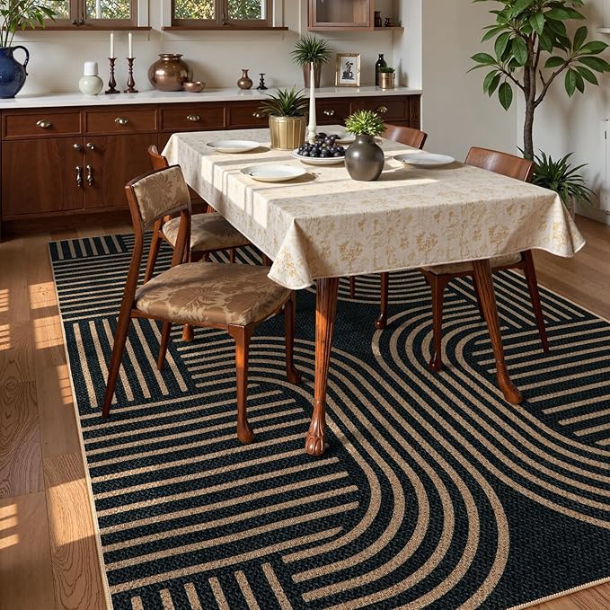 Lahome Modern Geometric Easy Jute Rug, 6x9 Area Rugs - Image 6