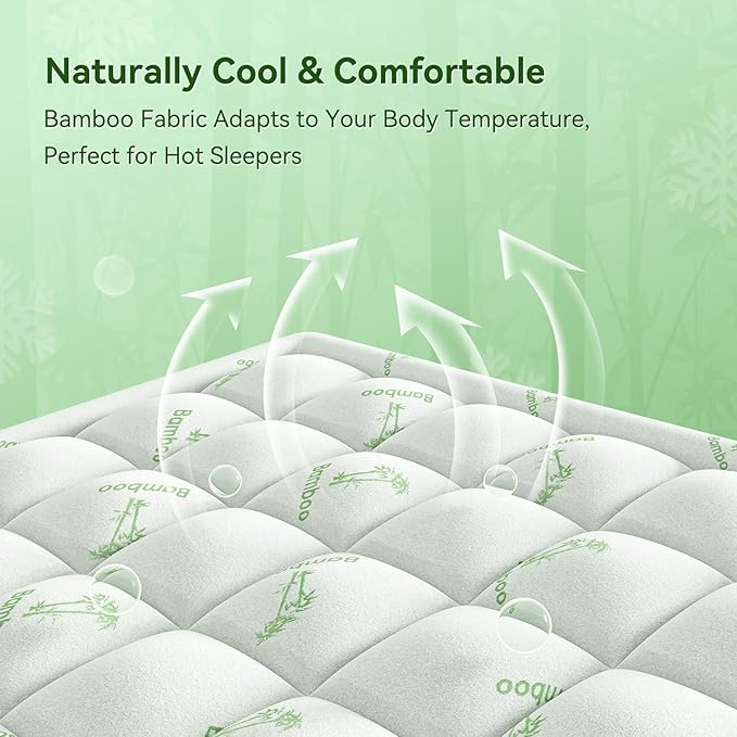 Anluoer Memory Foam Mattress Topper Queen - Image 3
