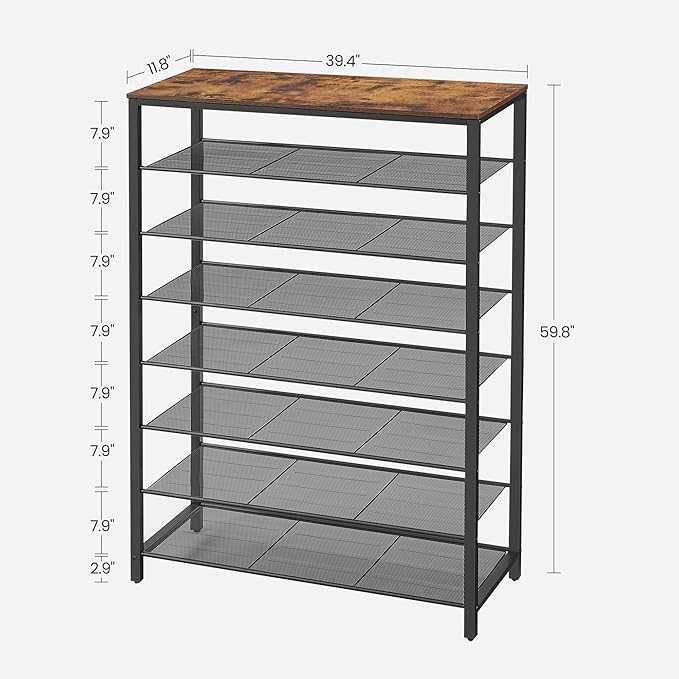 VASAGLE 8 Tier Shoe Rack, Shoe Organizer - Image 3
