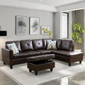 Modular Leather Sectional Couch, L Shaped Couch by ChicFurnit