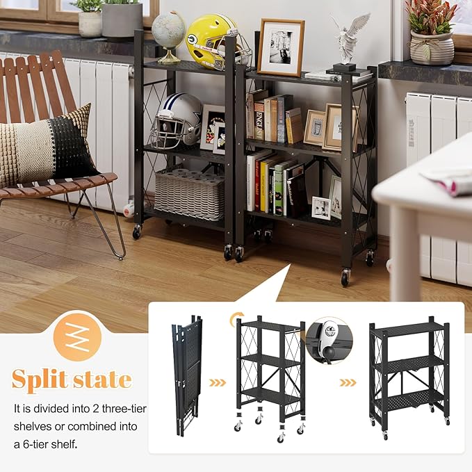 BAYOYONI 6 Tier Industrial Bookshelf - Image 5