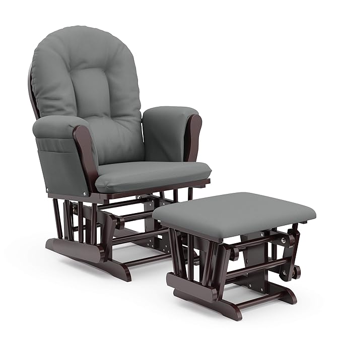 Storkcraft Premium Hoop Glider & Ottoman — GREENGUARD Gold Certified Nursery by Storkcraft
