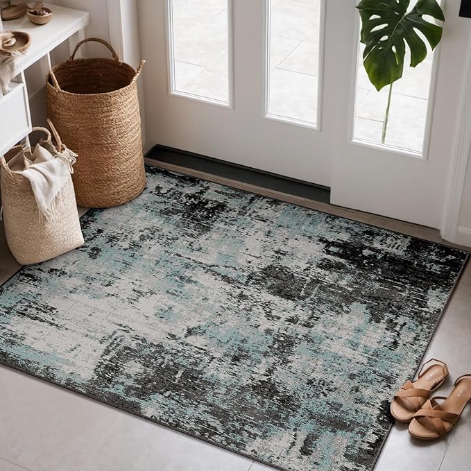 Washable Area Rugs 3'x5' Non-Slip Modern Abstract Soft - Image 2