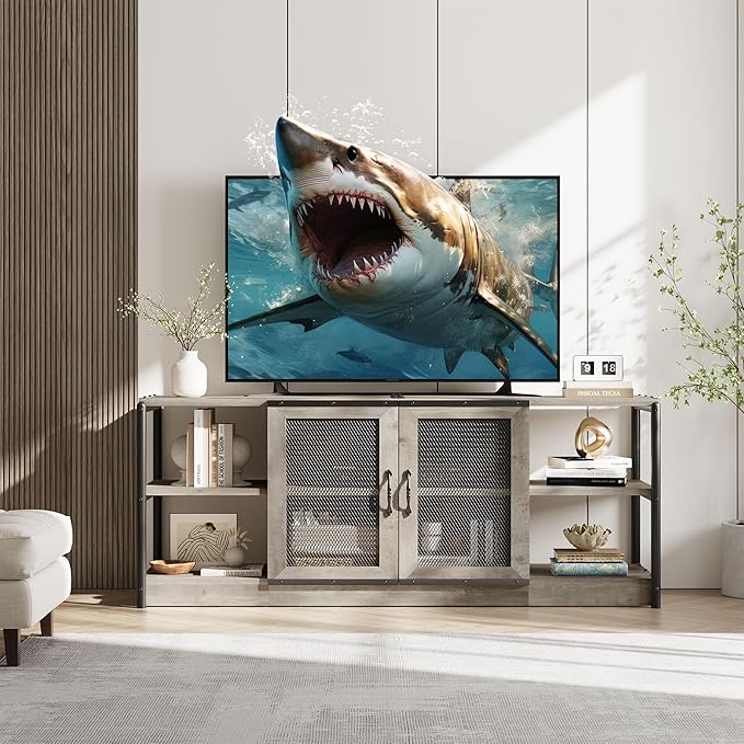 GarveeHome Farmhouse TV Stand for 65/75 Inch TVs, Entertainment Center - Image 9
