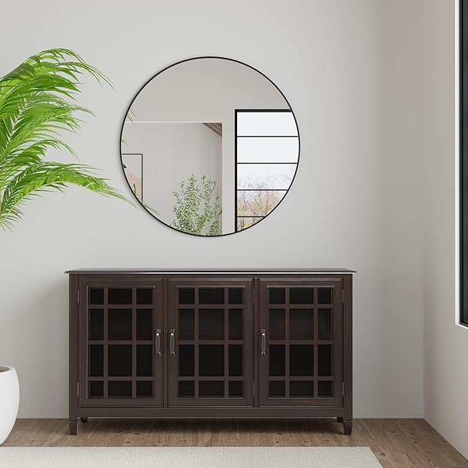 SIMPLIHOME Connaught SOLID WOOD 60 inch Wide Traditional Wide Storage Cabinet - Image 15