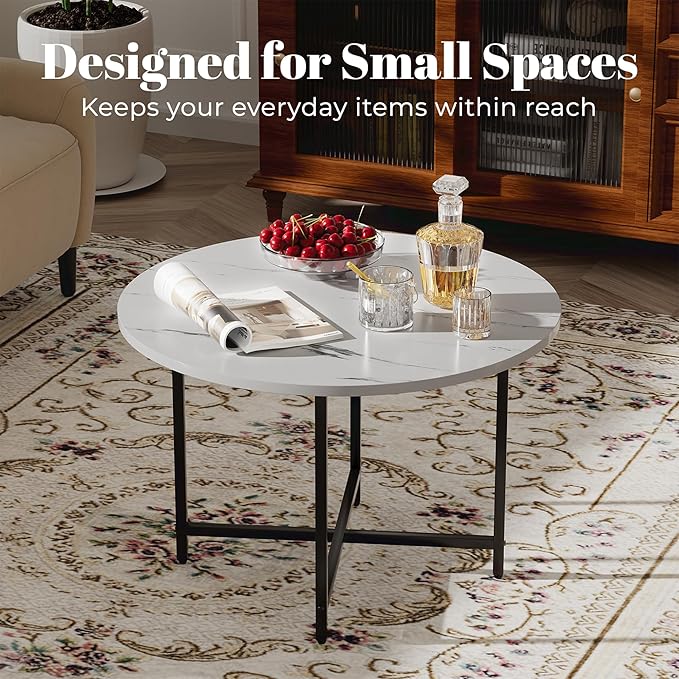 Round Coffee Table, Small Coffee Tables - Image 3