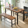 Tatub Dining Table Set for 4, 3-Piece Kitchen Table by Tatub