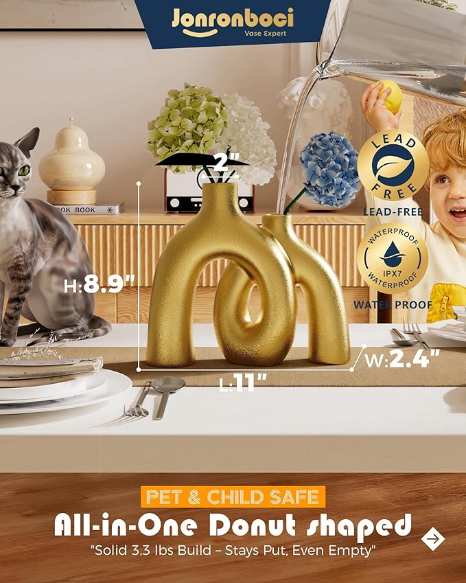 Hug Donut Decorative Vase Set - Image 2