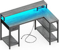 SUPERJARE 47 inch Reversible L Shaped Desk by SUPERJARE