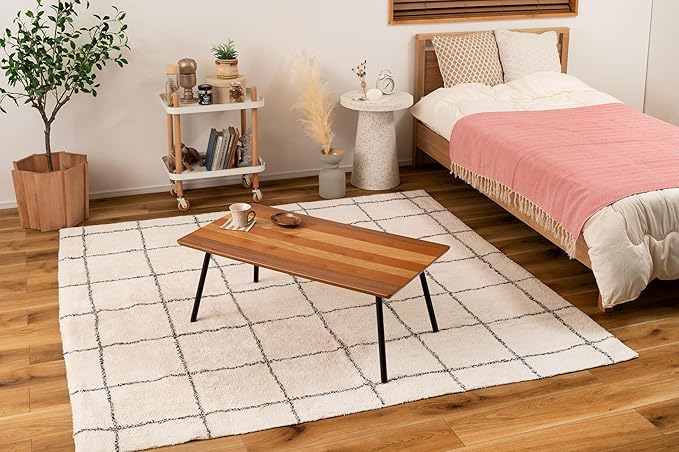 ROOM ESSENCE Elmar Wooden Folding Coffee Table, Walnut Oak and Cherry Topboard by Unknown