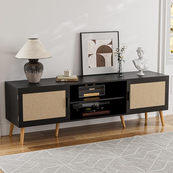 TV Stand for TVs up to 65'', Entertainment Center by ZttRiee