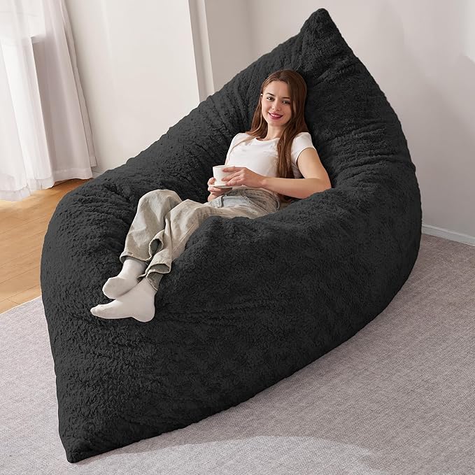 HABUTWAY 4 in 1 Bean Bag Chair, Giant Memory Foam Filling Bean Bag Sofa - Image 3