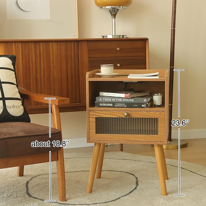 AWASEN Mid Century Nightstand - Image 3