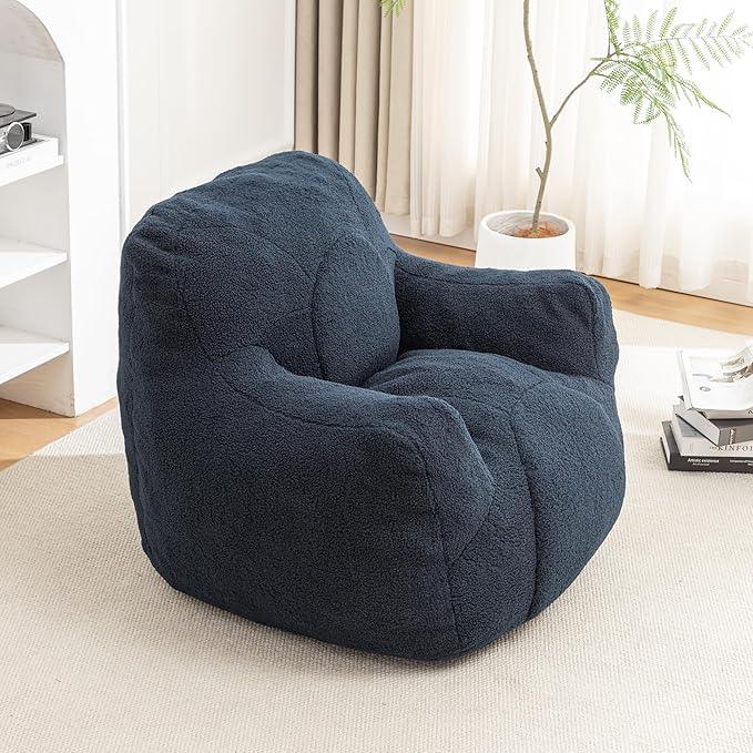 Furniliving Bean Bag Chair, Giant Bean Bag Chair Stuffed Floor Sofa - Image 6