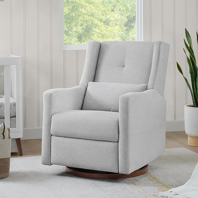 Upholstered Recliner Swivel Glider Nursery Chair Reclining Performance Fabric by Kislot