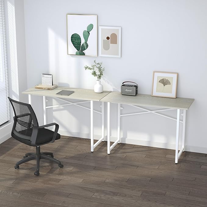 47 inch Folding Desk, Writing Gaming Computer Camping Table, No Assembly - Image 6