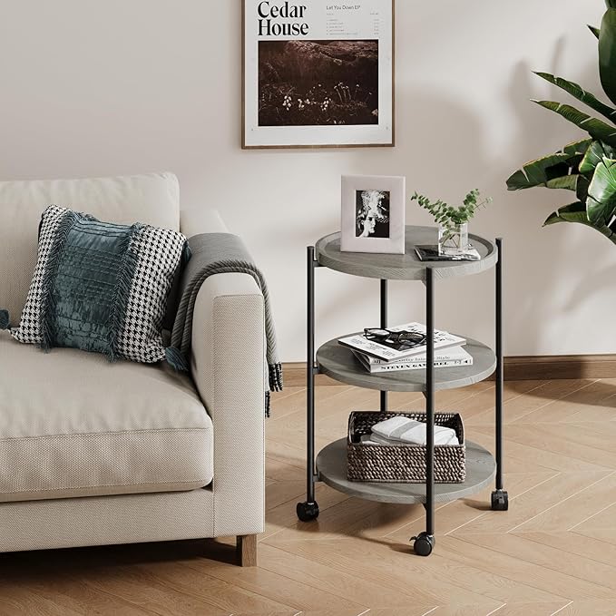 End Tables Living Room, 3-Tier Modern End Table - Image 7