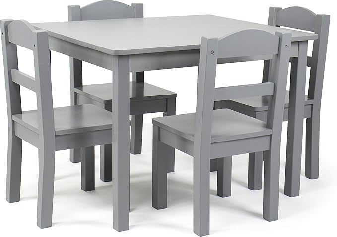 Humble Crew Kids Wooden Table and 4 Chairs Set, and Snack Time by HumbleCrew