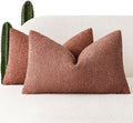 Foindtower Pack of 2 Textured Boucle Throw Pillow Covers Accent Solid by Foindtower