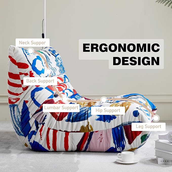 Bean Bag Chair, Fireside Chair Bean Bag Sofa Large Bean Bag Chair - Image 5