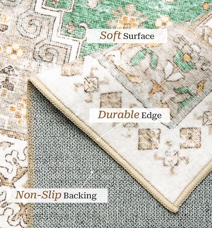 zesthome 10x14 Area Rugs, Stain Resistant Washable Rug, Ultra-Thin Rugs - Image 4