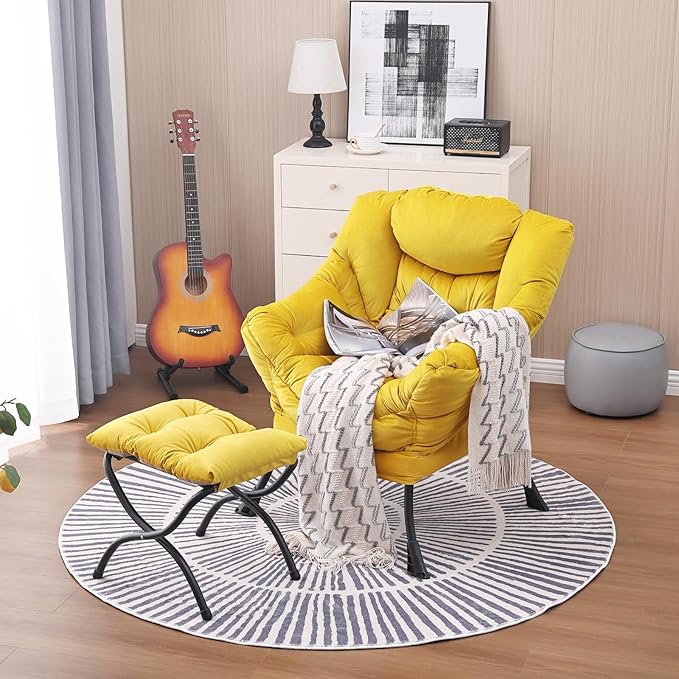 Lazy Chair and Ottoman, Large Accent Lounge Chair - Image 5